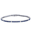 Pulsera de  oro blanco con Zafiros y  Diamantes