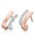White and rose gold earrings with Diamonds