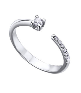 Anillo oro blanco y Diamantes
