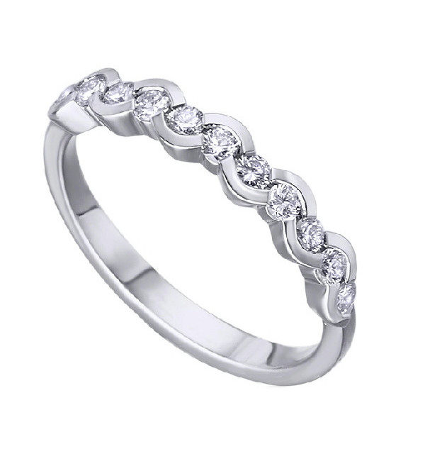 Alianza oro blanco y Diamantes