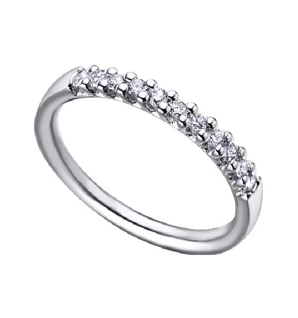 Alianza oro blanco y Diamantes
