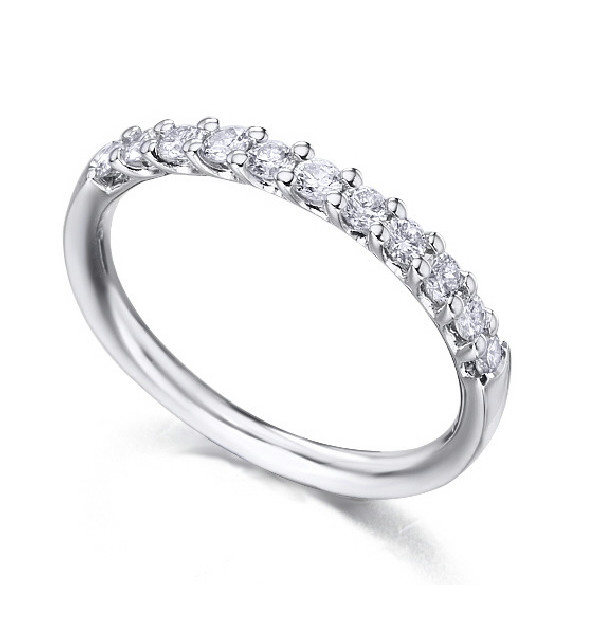 White gold band with Diamonds