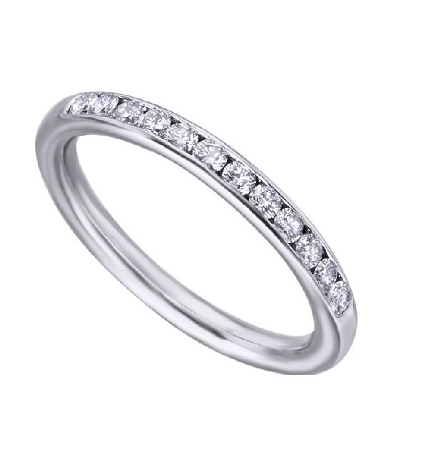 White gold band with Diamonds