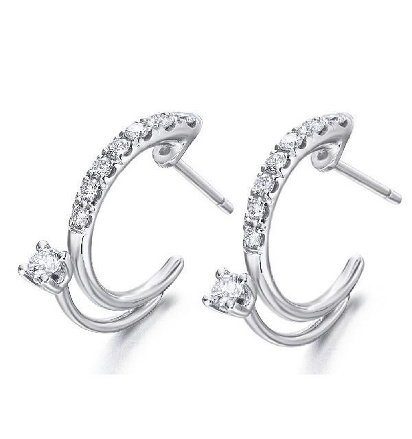 White gold earrings with Diamonds