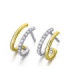 Pendientes oro blanco y amarillo con Diamantes