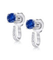 White gold earrings with Sapphire and Diamonds