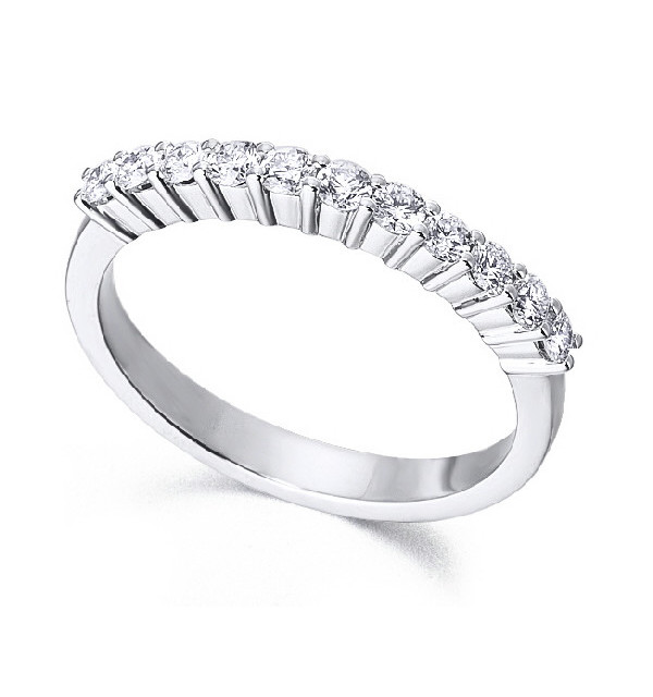 Alianza oro blanco y Diamantes