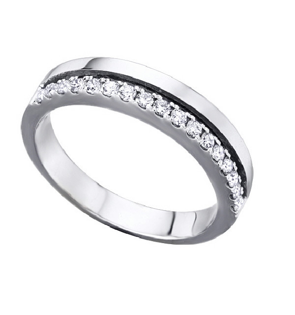 White gold band with Diamonds