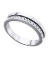White gold band with Diamonds