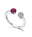 White gold ring with Ruby and Diamonds