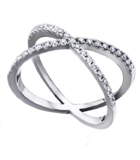 Anillo oro blanco y Diamantes