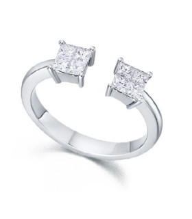 Anillo oro blanco y Diamantes