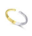 White and Yellow gold ring with Diamonds
