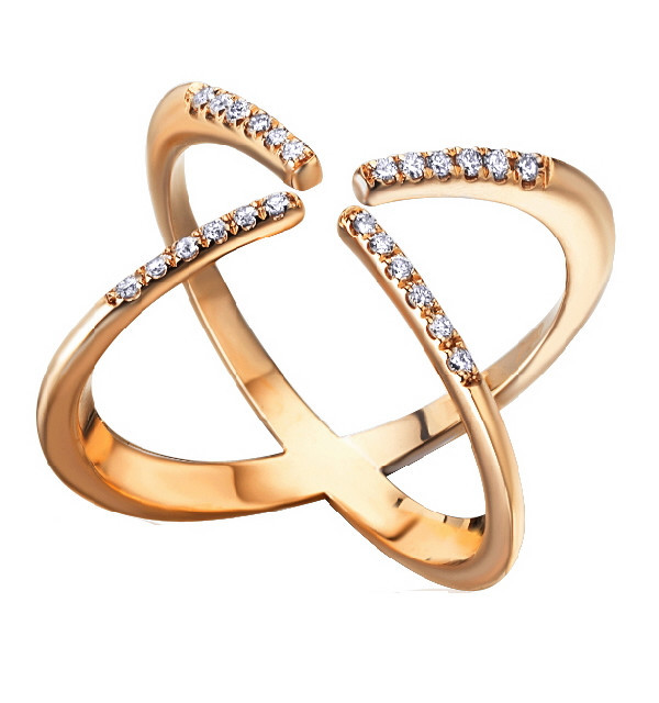 Anillo oro rosa y Diamantes