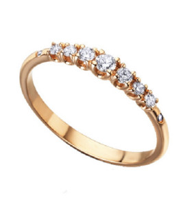 Rose gold ring with Diamonds