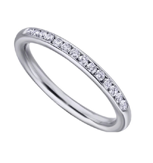 White gold band with Diamonds