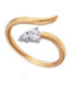 White and rose gold ring with Diamonds