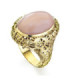 Yellow gold ring with rose Opal