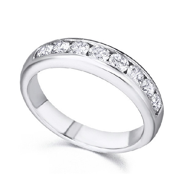 Alianza oro blanco y Diamantes