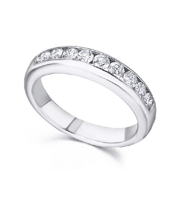 Alianza oro blanco y Diamantes