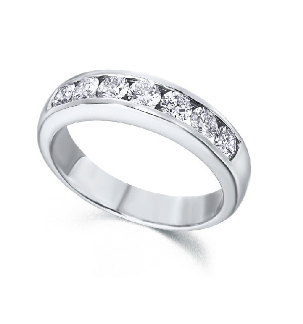 Alianza oro blanco y Diamantes