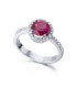 White gold ring with Ruby and Diamonds