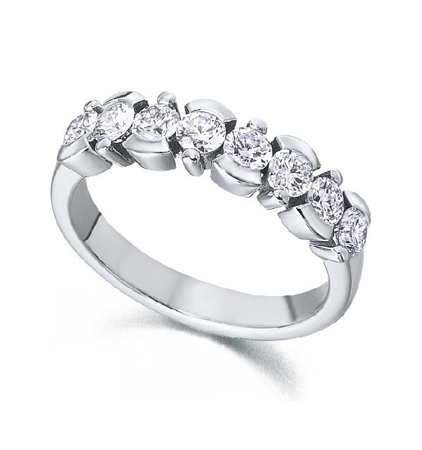 Alianza oro blanco y Diamantes