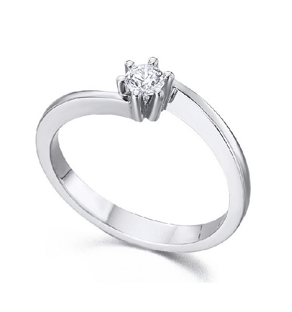 Anillo oro blanco y Diamante