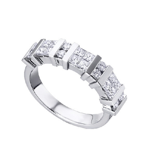 Anillo oro blanco y Diamantes