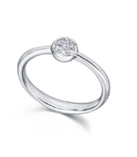 Anillo oro blanco y Diamantes