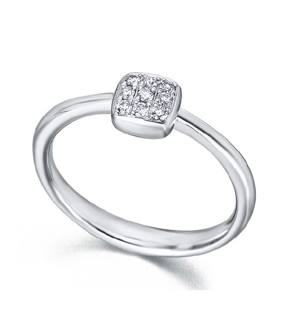 Anillo oro blanco y Diamantes