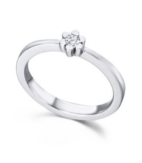Anillo oro blanco y Diamante