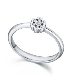 Anillo oro blanco y Diamantes