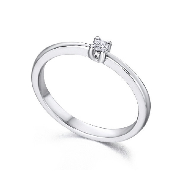Anillo oro blanco y Diamante