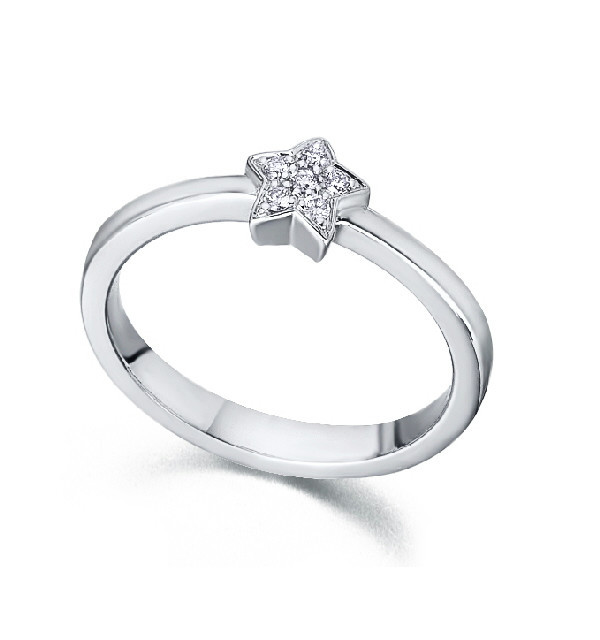 Anillo oro blanco y Diamantes