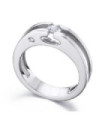 Anillo oro blanco y Diamantes