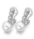 White gold earrings with Diamonds and Pearls