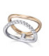 White and rose gold ring with Diamonds