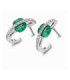 White gold earrings with Diamonds and Emeralds