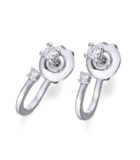 Pendientes oro blanco y Diamantes