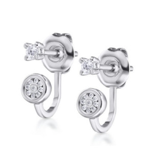 Pendientes oro blanco y Diamantes