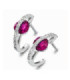 White gold earrings with Diamonds and Ruby