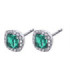 White gold earrings with Emerald and Diamonds