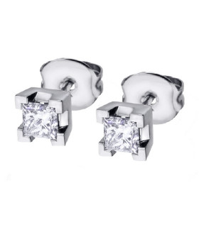 Pendientes oro blanco y Diamantes