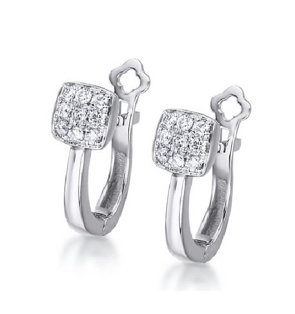 Pendientes oro blanco y Diamantes