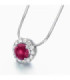 White gold pendant with Ruby and Diamonds