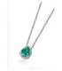 White gold pendant with Emerald and Diamonds