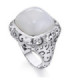 White gold ring with Agatha and Diamonds