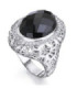 White gold ring with Diamonds and Spinel