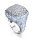 White gold ring with enamel and Diamonds